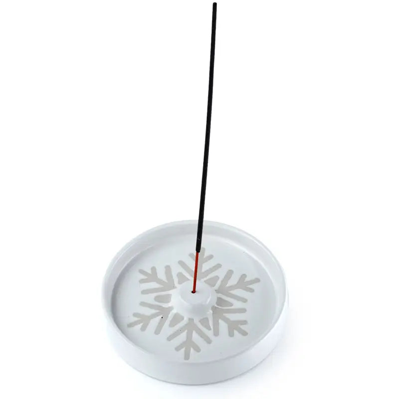 Snowflake White Stoneware Incense Burner | Putti Fine Furnishings