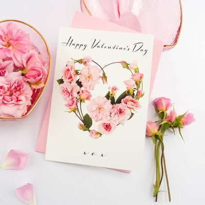 Happy Valentine's Day Floral Greeting Card | Putti Fine Furnishings