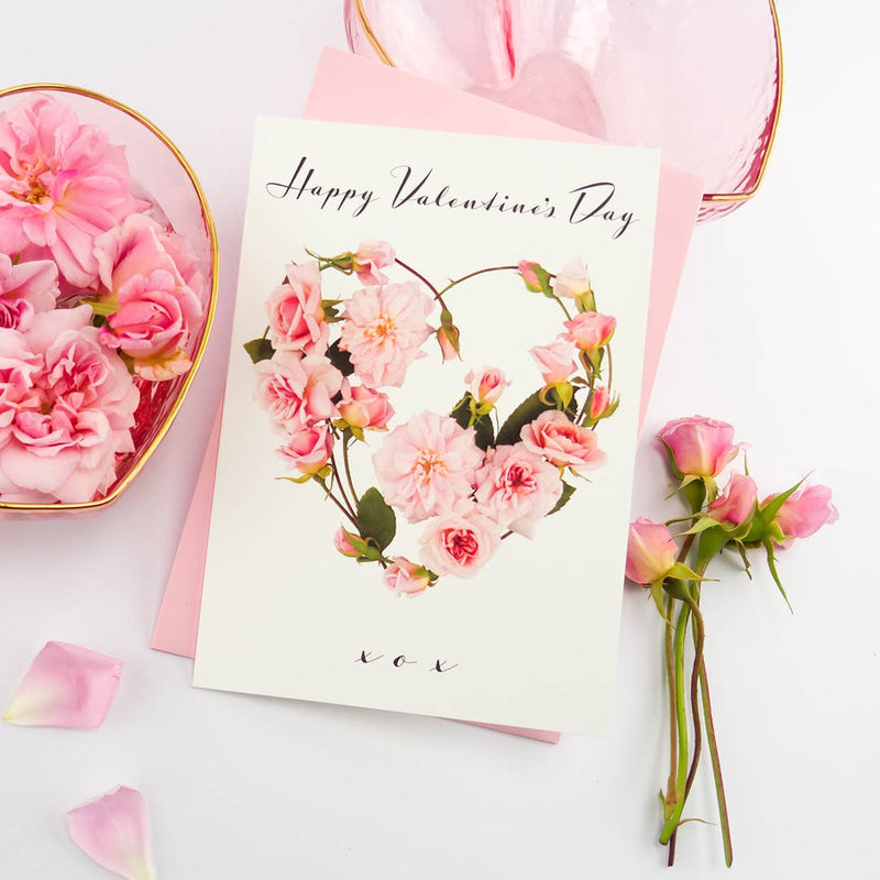 Happy Valentine's Day Floral Greeting Card | Putti Fine Furnishings