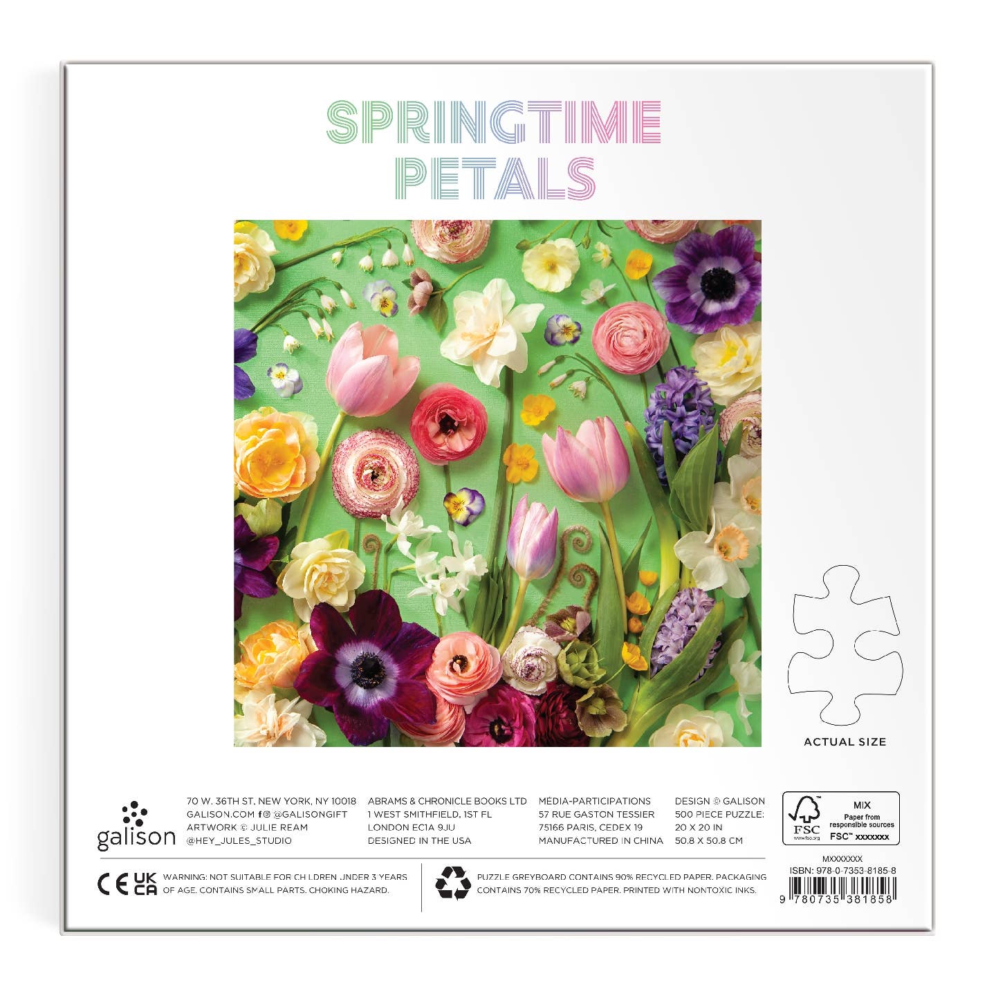 Springtime Petals 500 Piece Puzzlehttps://admin.shopify.com/store/putti-fine-furnishings/purchase_orders - Putti Fine Furnishings