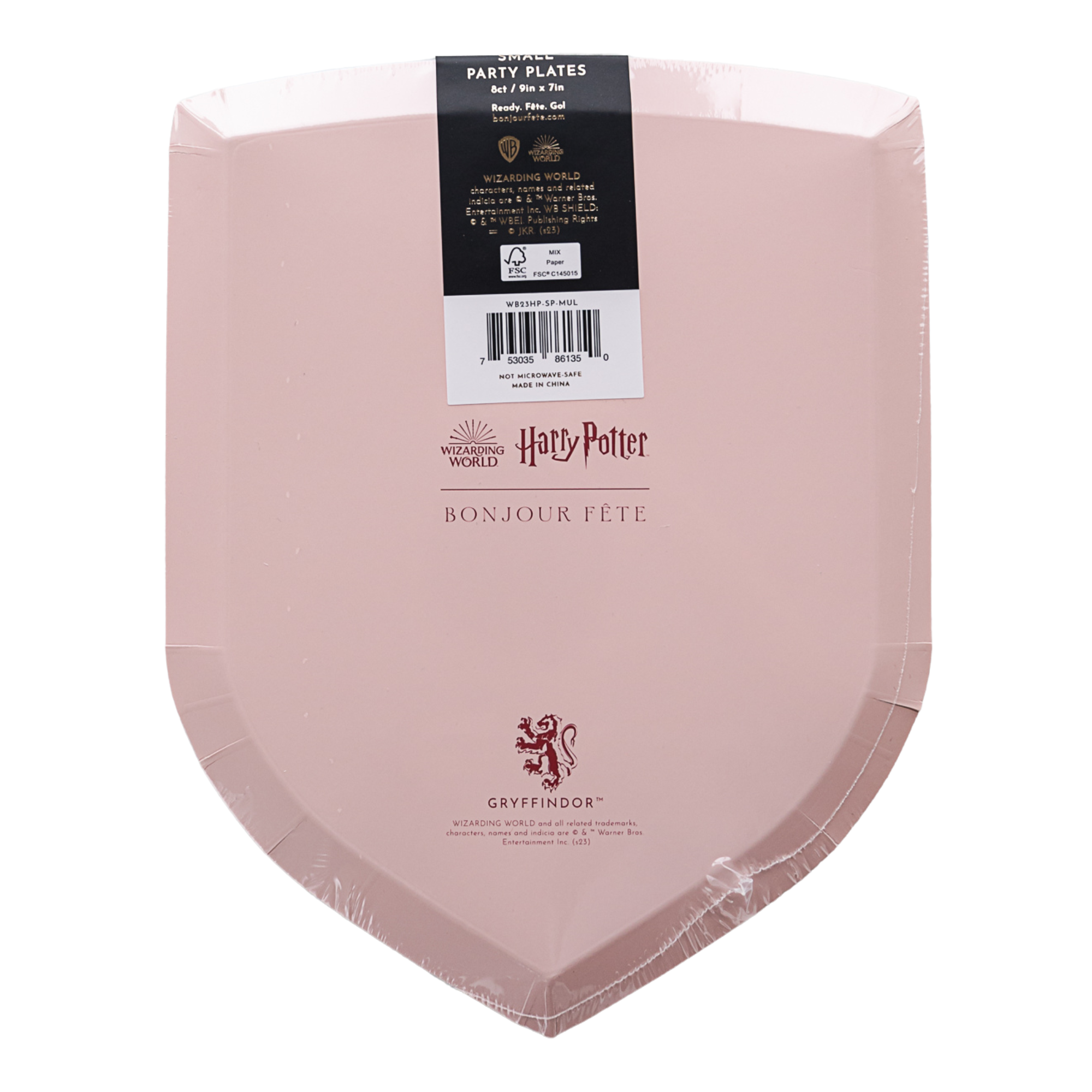 Bonjour Fête Harry Potter Gold House Pride Paper Plates - Small
