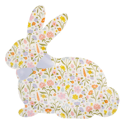 Floral Bunny Paper Plate