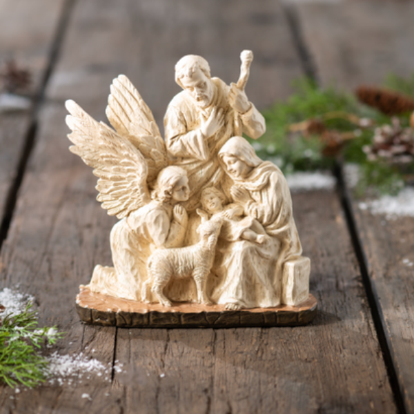 Woodcut Nativity Figurine | Putti Christmas Decorations