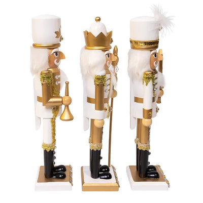 Gold and White Wood Nutcracker