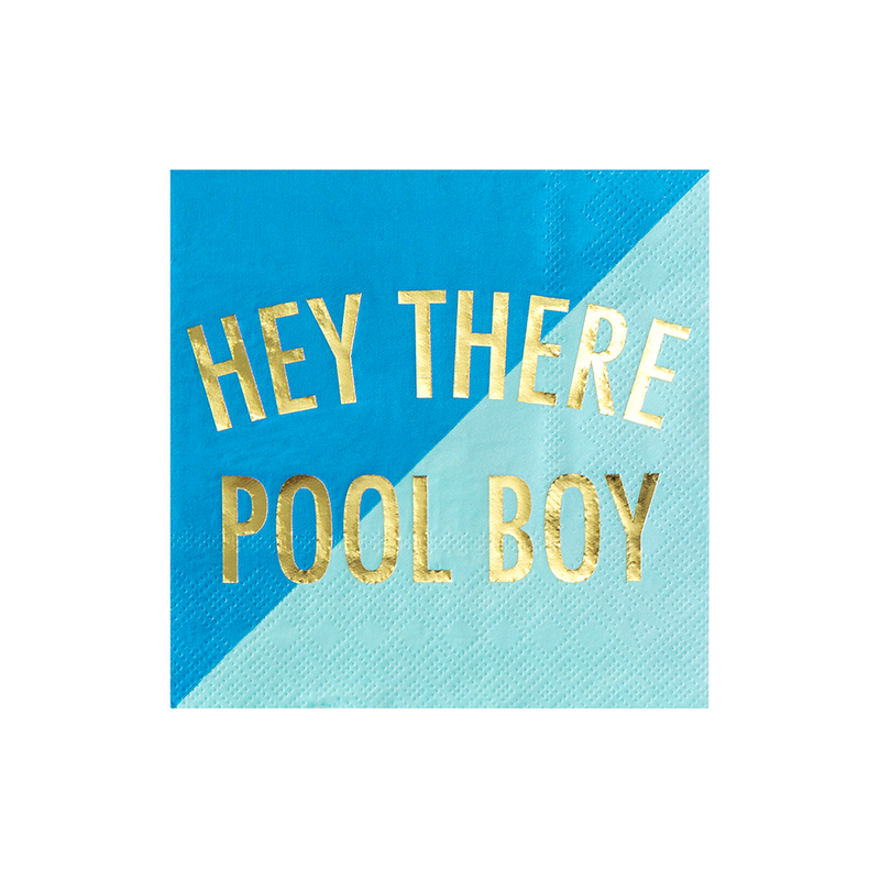 "Hey There Pool Boy" Cocktail Napkins