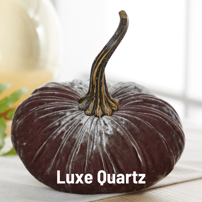 Large Velvet Pumpkin - Luxe Quartz