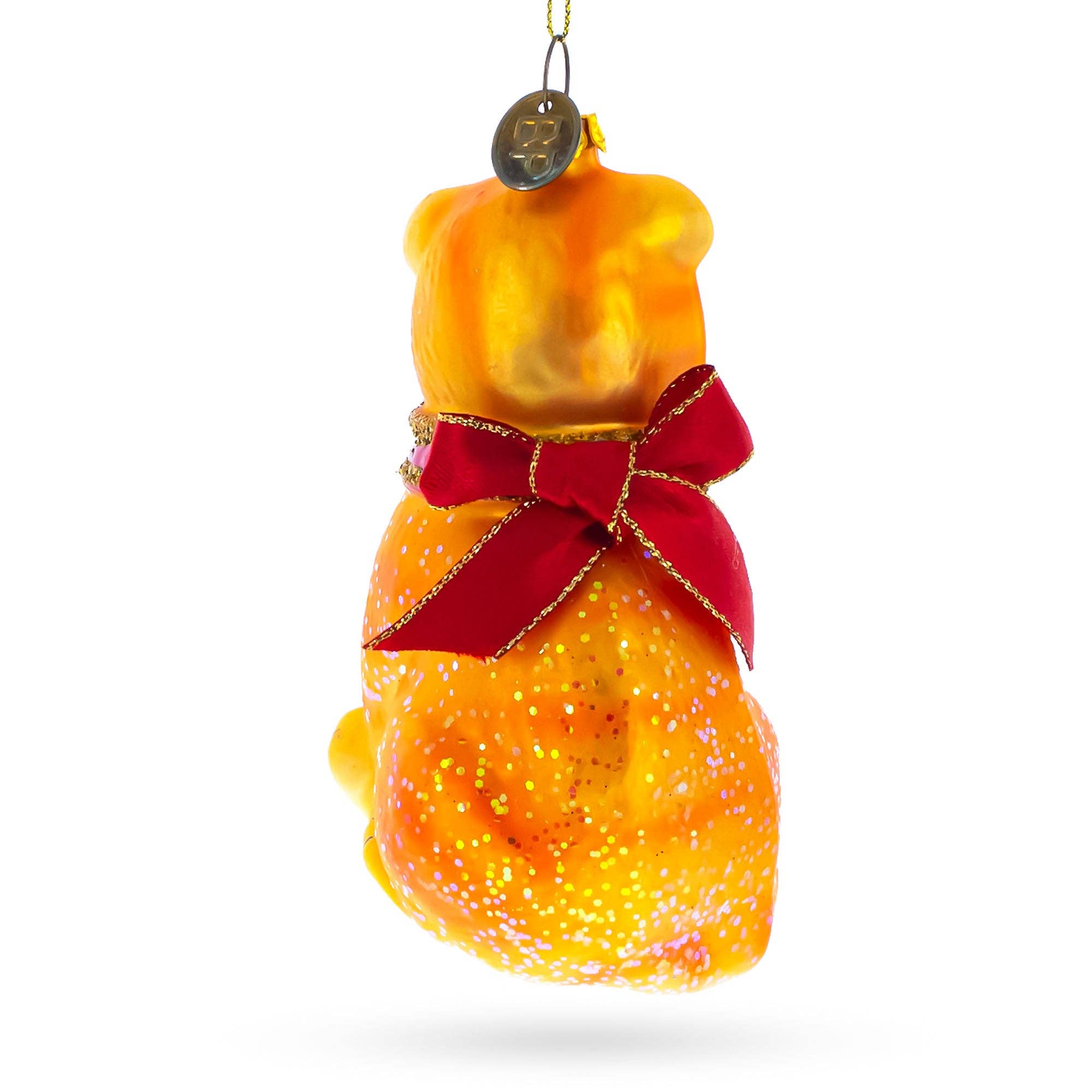 Orange Cat Glass Christmas Ornament | Putti Christmas Decorations