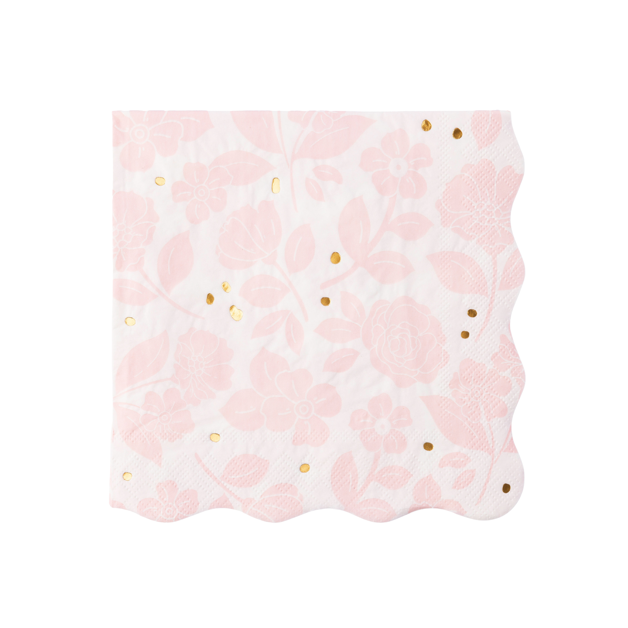 Pink Floral Paper Napkins