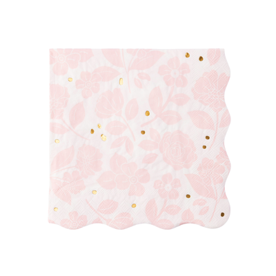 Pink Floral Paper Napkins