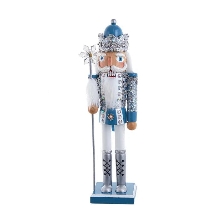 Blue & Platinum Nutcracker | Putti Christmas Decorations
