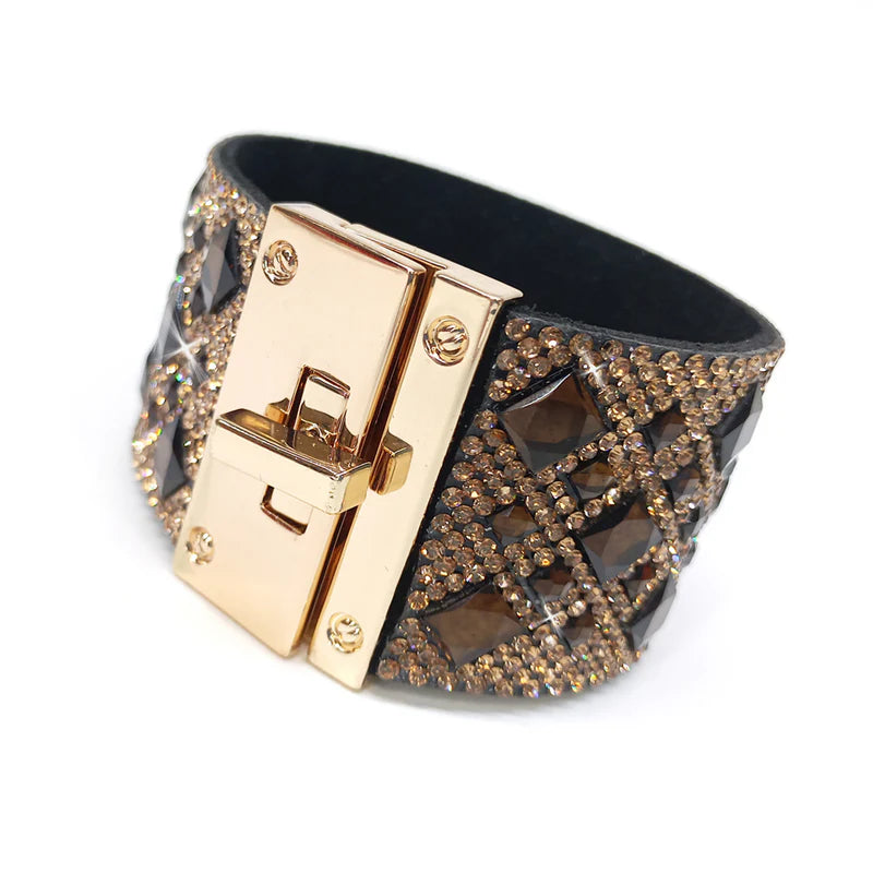 Jacquline Kent Chocolate Diamond Crystal Cuff | Putti Fine Fashions