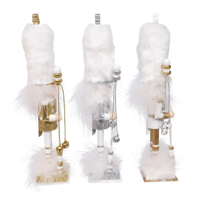 Hollywood Nutcrackers™ Gold, White & Silver Tree Hat Nutcrackers | Putti Christmas