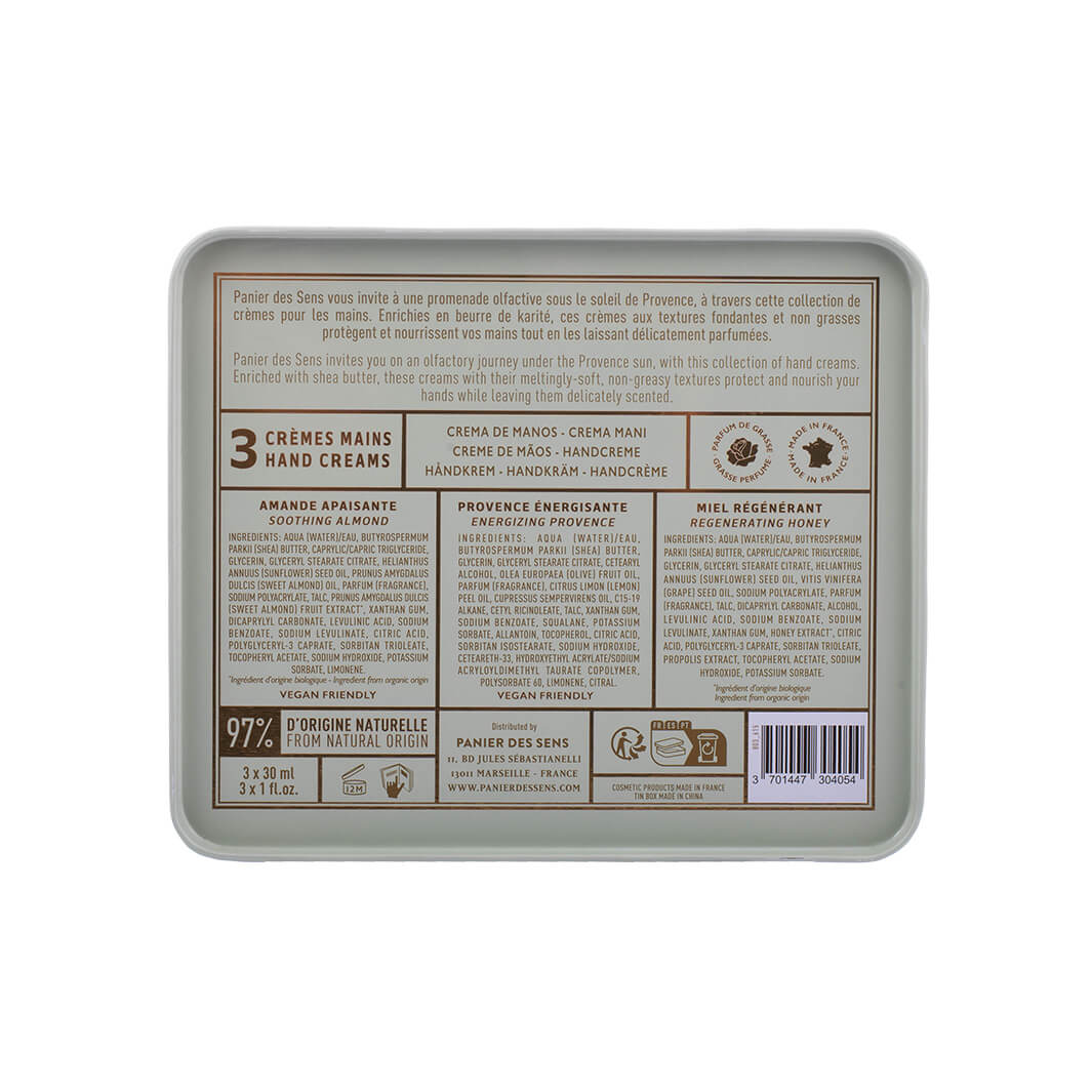 Panier des Sens Hand care gift set - Honey, Almond, and Provence 3 x