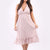 Broderie Anglaise Cotton Halter Dress - Pink