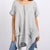 Front Pockets Linen Tunic Top - Grey