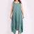 Sleeveless Linen Dress - Ocean Blue