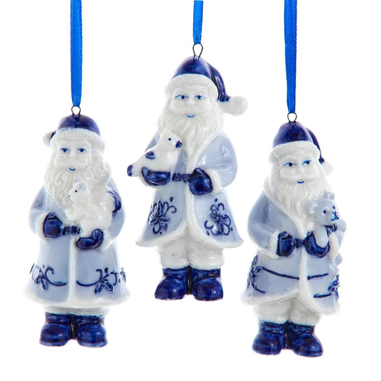 Delft Blue Porcelain Santa Ornament | Putti Christmas Decorations