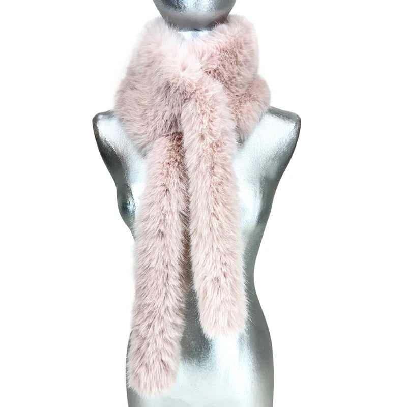 Faux Fur Stole - Light Pink | Putti Fine Fashions