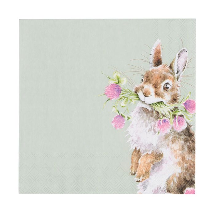Head Over Heals Rabbit Lunch Napkin | Putti Fine Furnishings