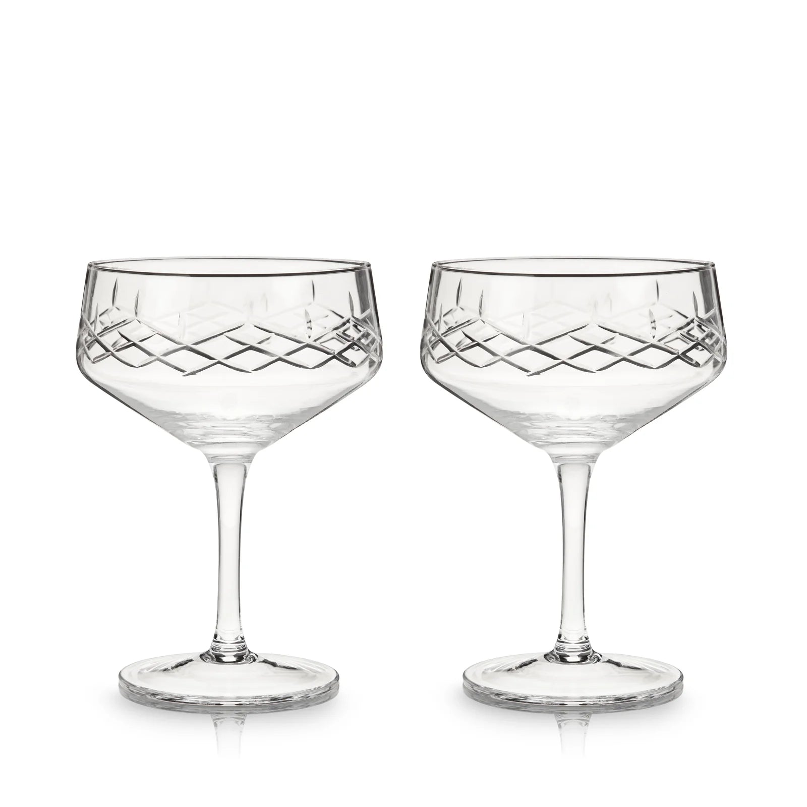 Viski Admiral Coupe Crystal Glasses - Set of 2