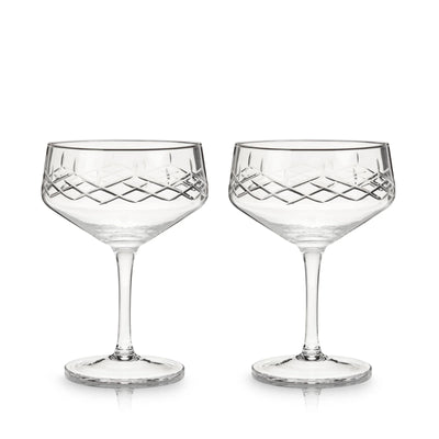 Viski Admiral Coupe Crystal Glasses - Set of 2