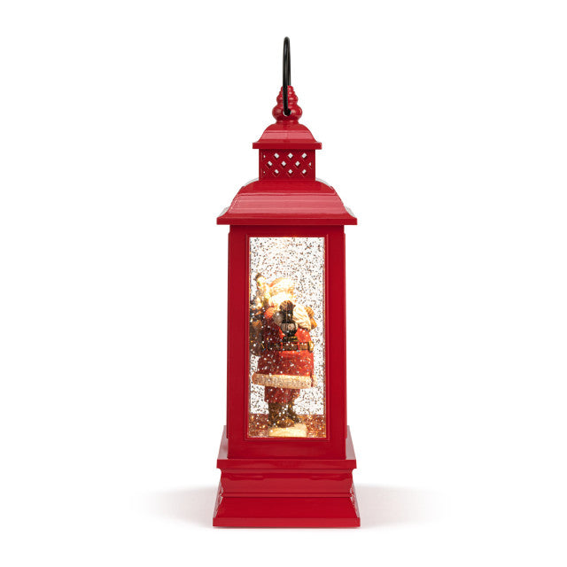Musical Here Come Santa Perpetual Snow Lantern with Light | Putti Christmas