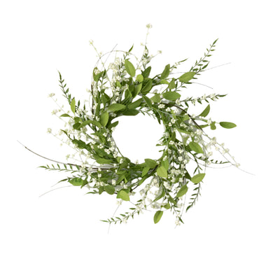 Lush Leaf White Berry Wreath - Small | Putti Fine Furnishings Canada