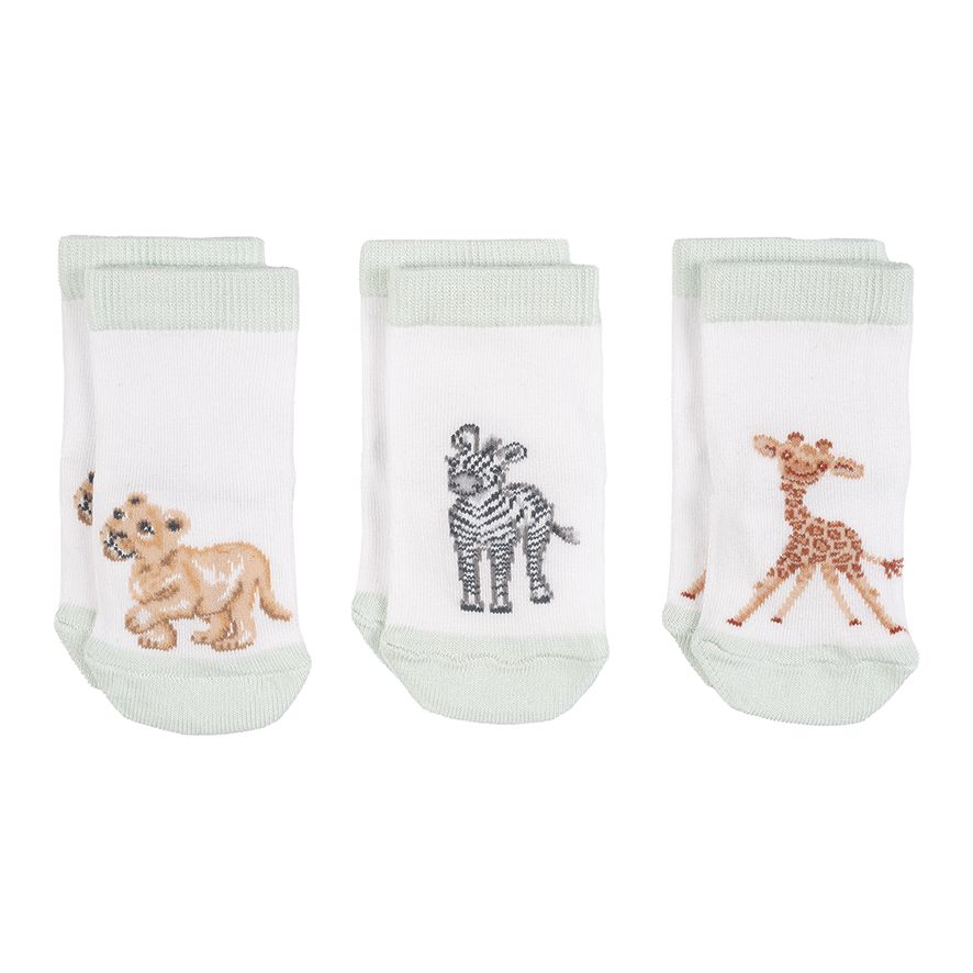 Wrendale "Little Savannah" African Animals Baby Socks | Le Petite Putti