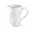 White Glazed Terracotta Mug with Embossed Starfish | Putti Fine Furnishings 