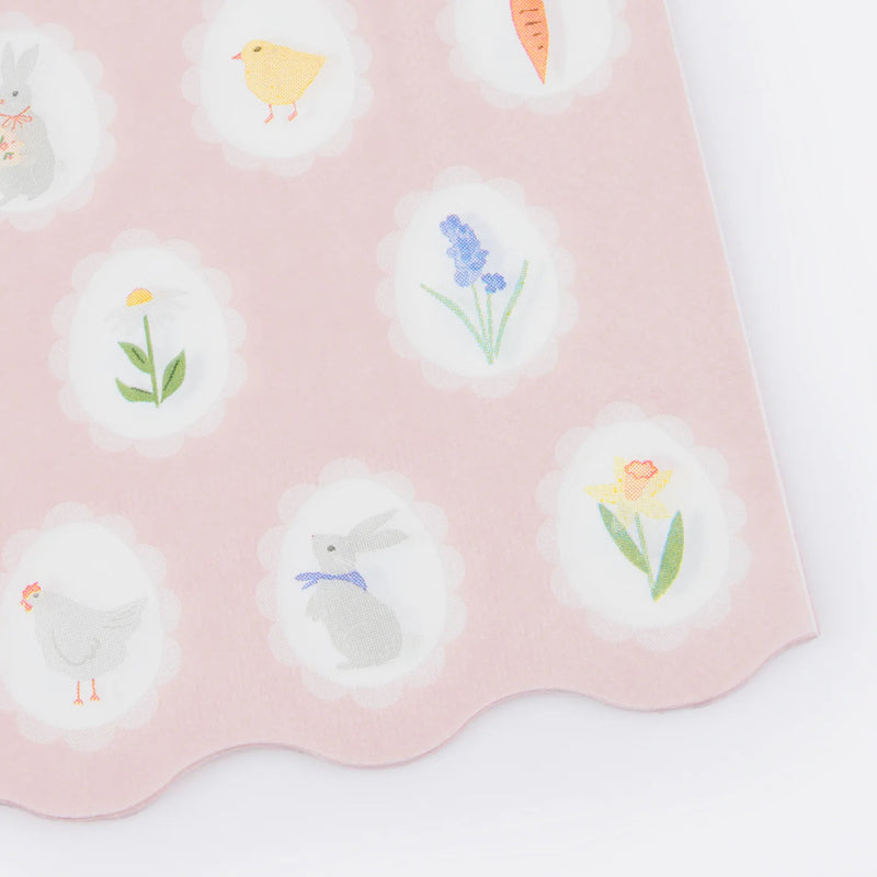 Meri Meri Easter Cameo Guest Napkins  | Putti Party Supplies