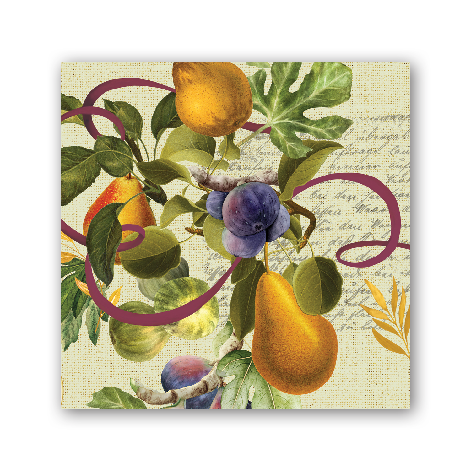 Fig & Pear Cocktail Napkin
