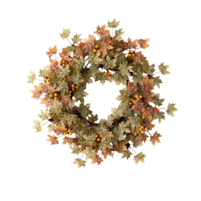 Small Mini Maple Leaf Wreath | Putti Fall Decor