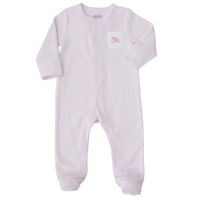 Mud Pie - Pink Striped French Knot Lamb Sleeper  | Le Petite Putti Canada