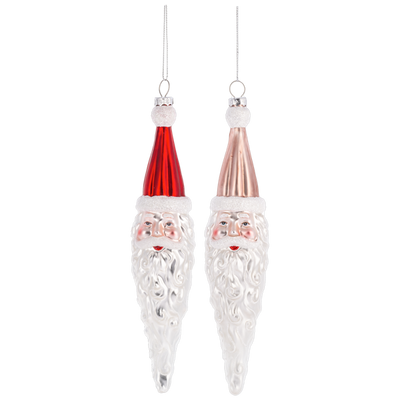 Santa Icicle Ornament