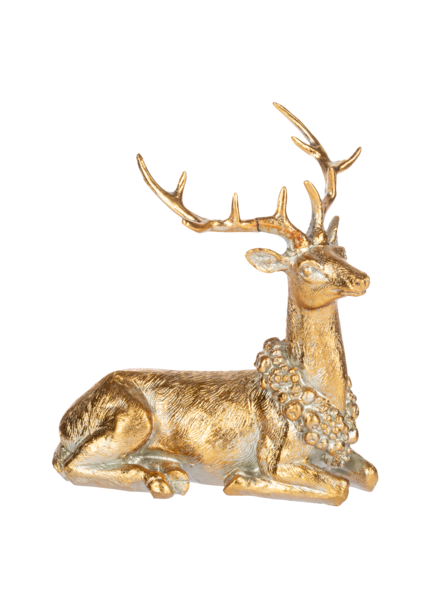 Gold Standing Deer Decoration