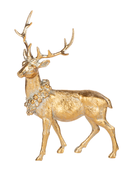 Gold Standing Deer Decoration