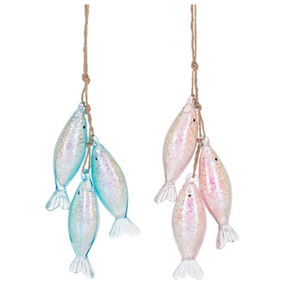 Fish Cluster Glass Ornament | Putti Christmas Canada