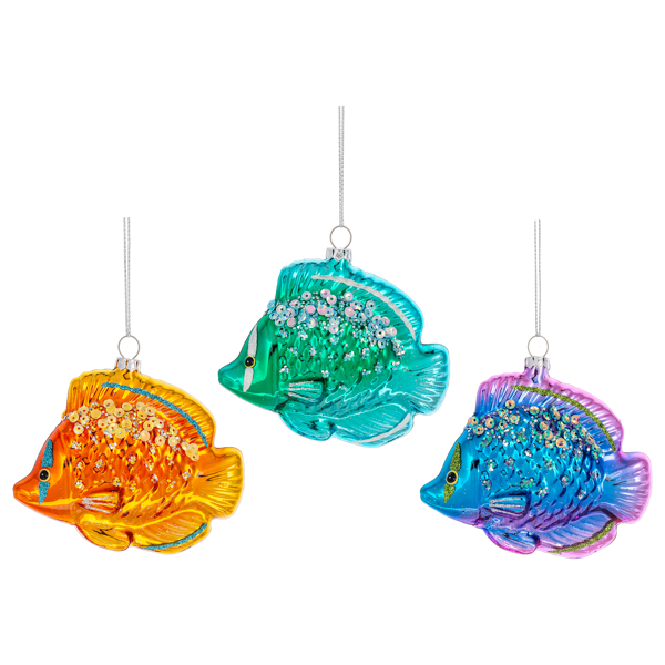 Tropical Fish Ornaments Glass Ornament