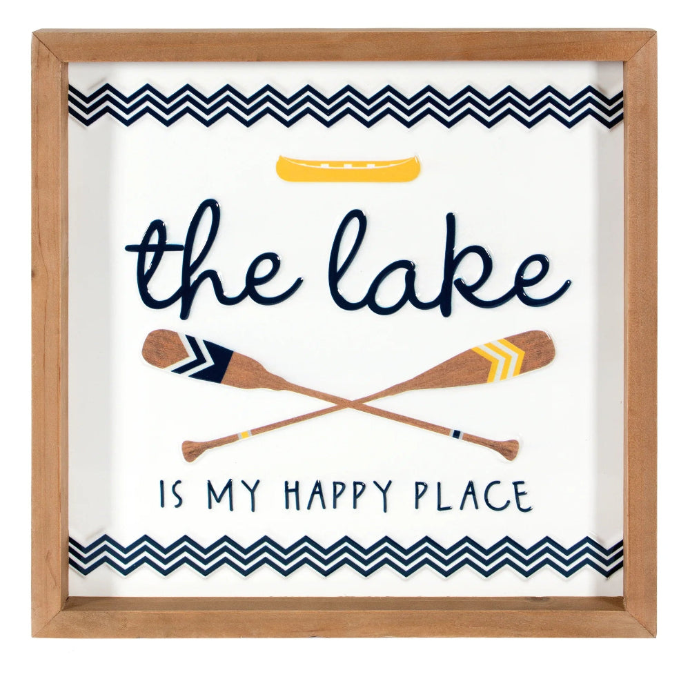 "The Lake is My Happy Place" Wall Art | Putti Fine furnishings