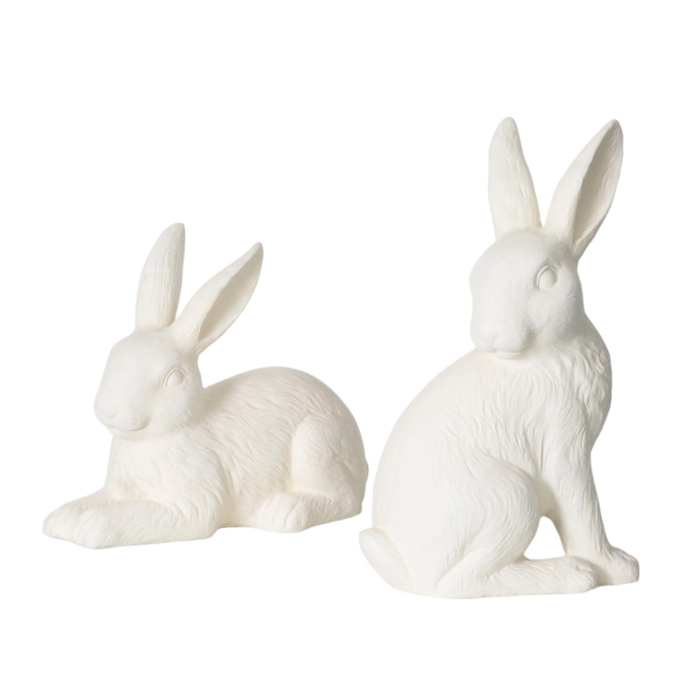 Sullivans White Bunny Figurines | Putti Fine Furnishings