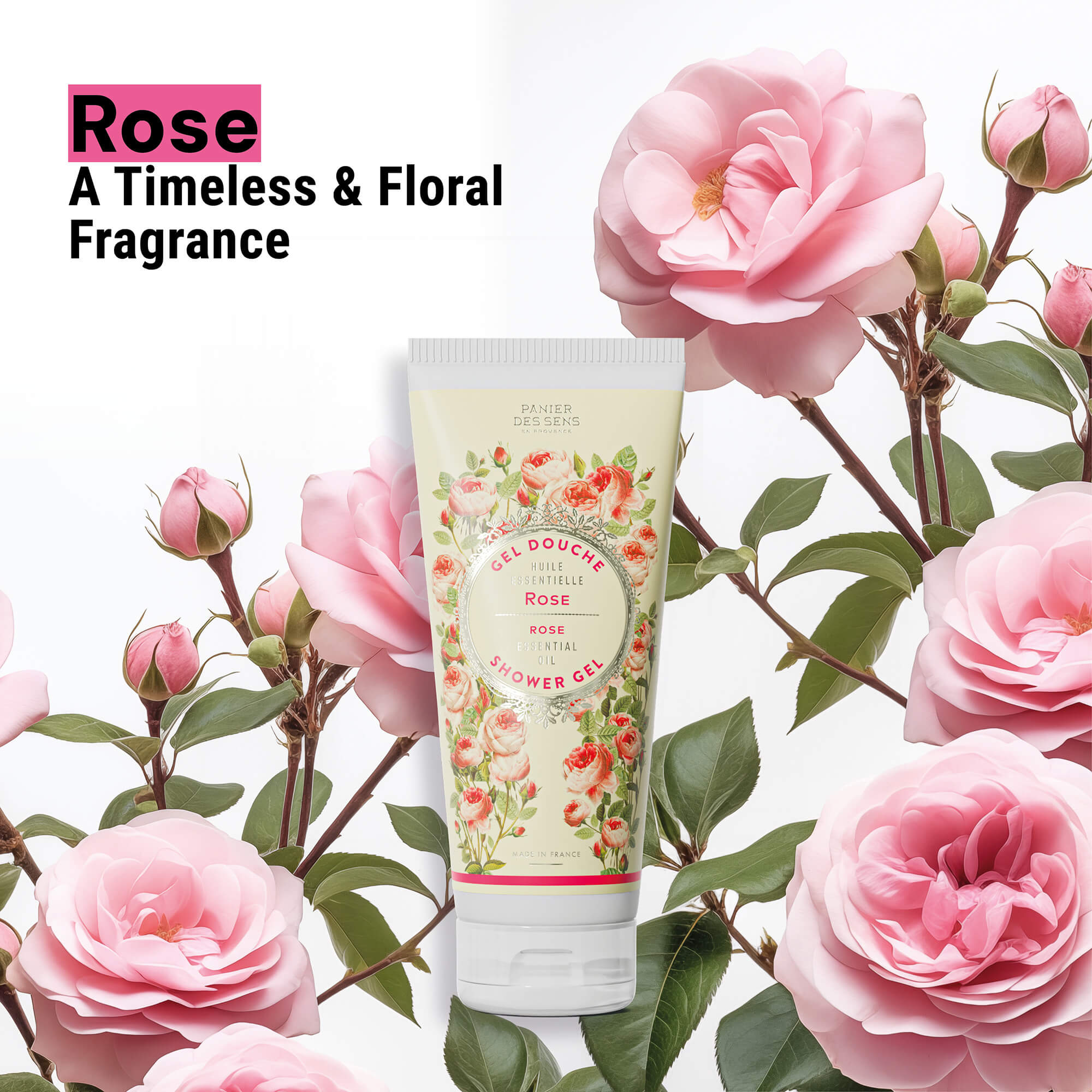 Panier des Sens Shower gel - Rejuvenating Rose