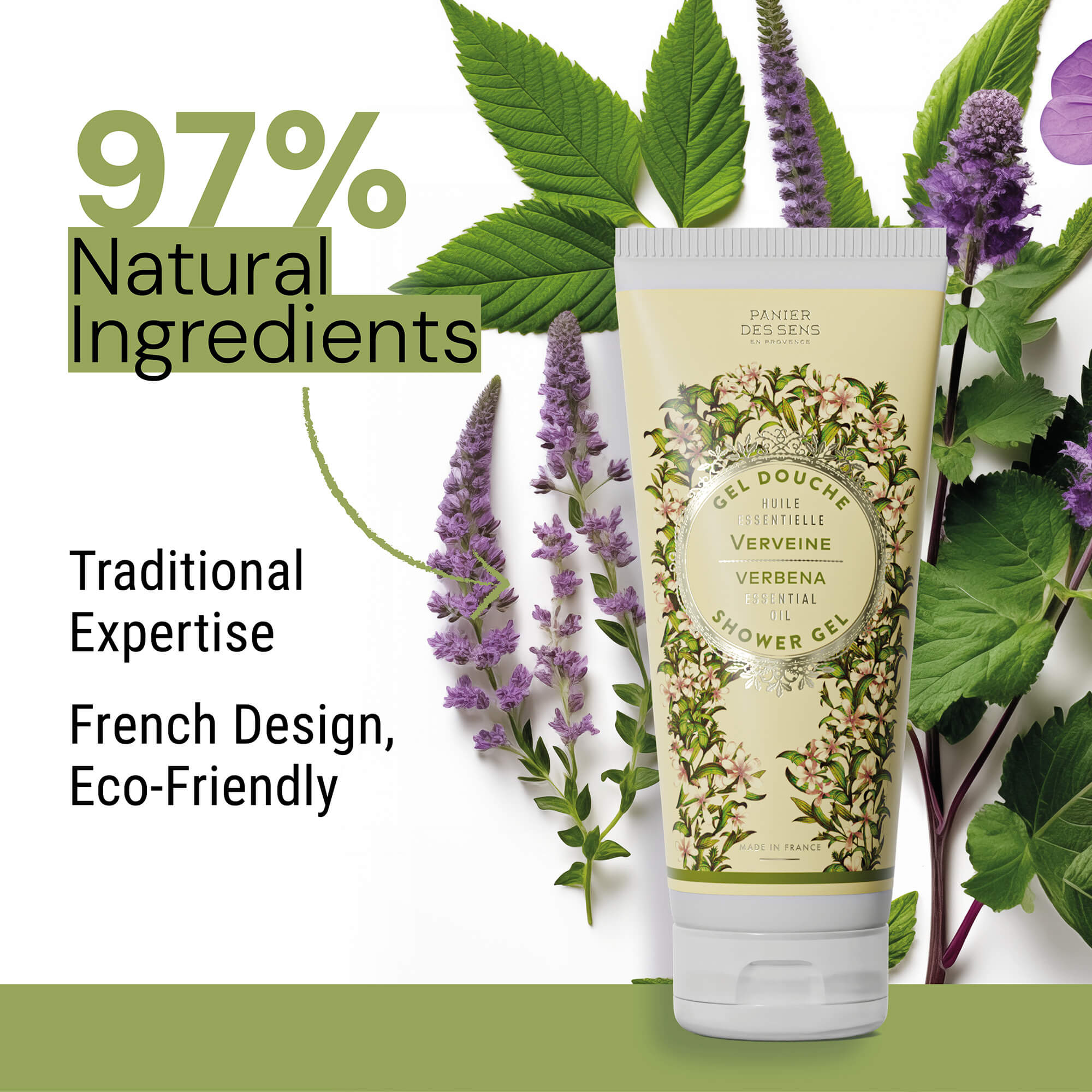 Panier des Sens Shower gel - Energizing Verbena