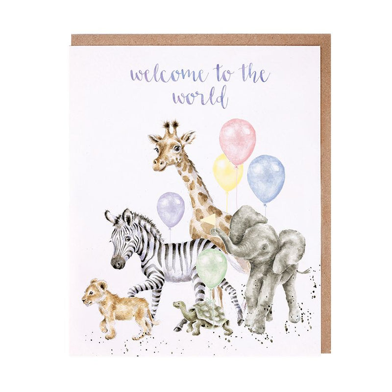 Wild Animals "Welcome to the World" Greeting Card