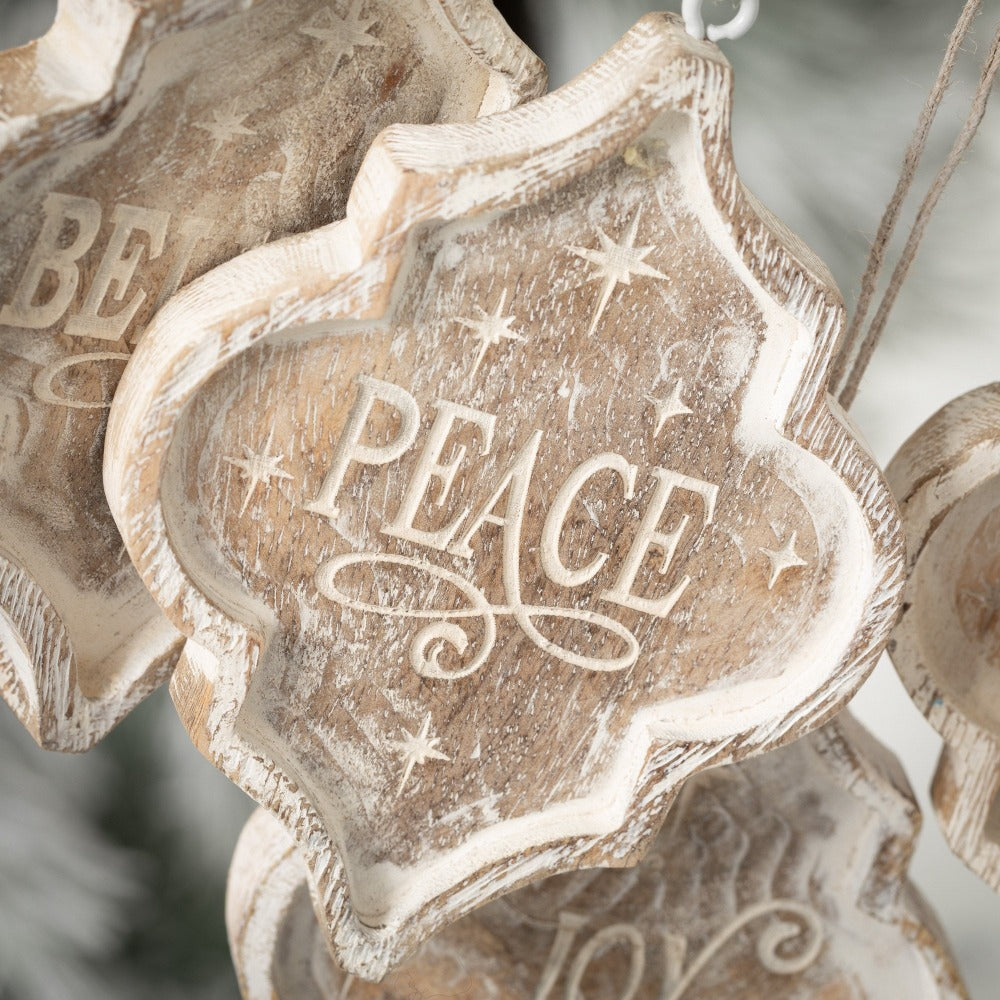 Wooden Text Ornaments