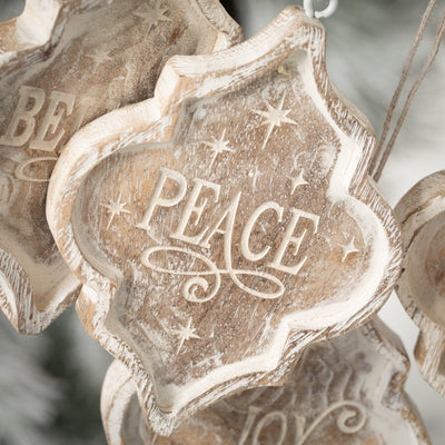 Wooden Text Ornaments