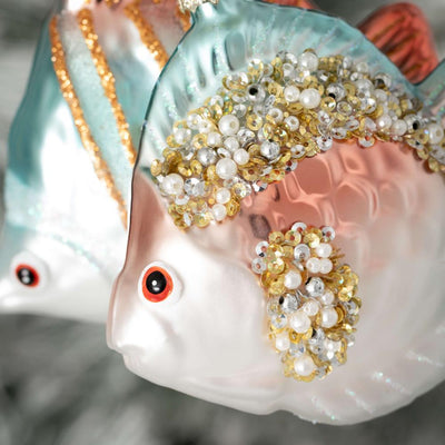 Tropical Angel Fish Glass Ornament | Putti Christmas Decorations