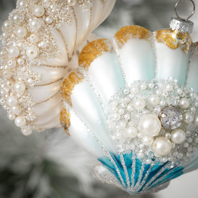Sea Shell Glass Ornament | Putti Christmas Decorations