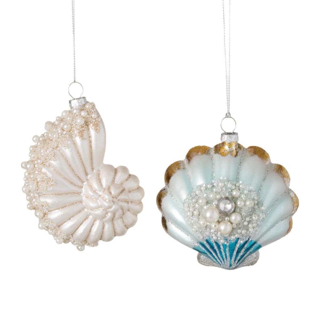 Sea Shell Glass Ornament | Putti Christmas Decorations