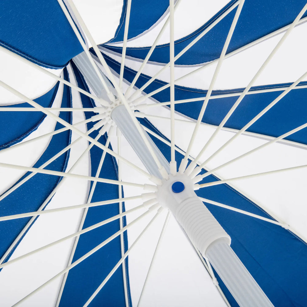 Navy and White Garden Parasol Umbrella | Putti Fine Furnishings