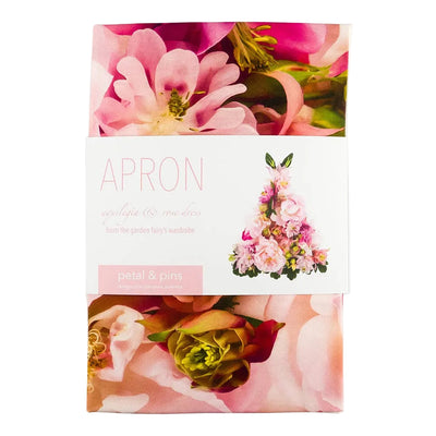 petal & pins Aquilegia & Rose Design Apron | Putti Fine Furnishings